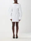 Jacquemus La Casaco Long Sleeve Cotton Shirtdress In Weiss