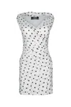 Jacquemus 'the Rita' White Dress With V-neck And Polka Dot Motif In Printdotslogowhiteb