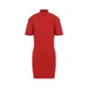Jacquemus Womens Red La Robe Maille High-neck Wool Mini Dress In Red