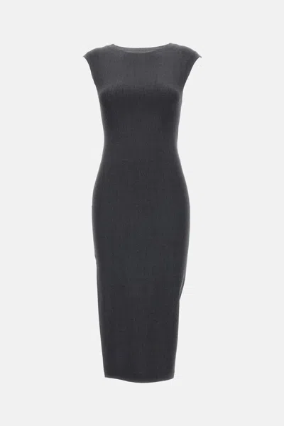 Jacquemus Dress The Robe Alba Midi In Gray