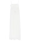 Jacquemus La Robe Peplo Sheer Chiffon Maxi Dress In White