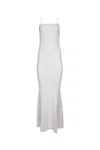 Jacquemus Aro Viscose-blend Long Dress In White