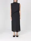 Jacquemus The Drap Asymmetric Midi Dress In Black
