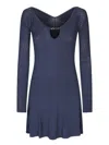 Jacquemus Long Sleeve Scalloped Mini Dress