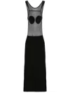 Jacquemus Backless Sheer Panel Midi Dress