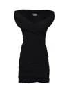 Jacquemus Rita Draped Gathered Crepe De Chine Mini Dress