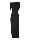 Jacquemus Jacq La Robe Drapead In Black