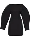 Jacquemus Shirt Dress Featuring Adjustable Belt In Black