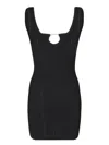 Jacquemus La Mini Robe Sierra Knitted Mini Dress In Black