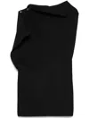 Jacquemus Asymmetrical Black Mini Dress With Soft Drape In Black