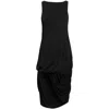 Jacquemus Draped Sleeveless Peplum Dress With Asymmetrical Hem In Black
