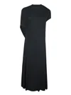 Jacquemus La Robe Salerno Asymmetric Open-back Stretch-jersey Midi Dress In Black