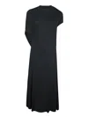 Jacquemus La Robe Salerno Asymmetric Open-back Stretch-jersey Midi Dress In Black