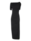 Jacquemus Jacq La Robe Drapead In Black