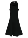 Jacquemus Nimes Triangle Flared Skirt Dress In Black