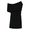 Jacquemus One Shoulder Mini Dress With Asymmetric Neckline In Black