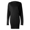 Jacquemus Black La Robe Mistral Crew Neck Dress With Long Sleeves And Open Back In Viscose Blend Women In Black