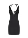 Jacquemus Ciceri Viscose Mini Dress In Black