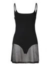 Jacquemus Black La Casa 'la Robe Maille Roupao' Minidress In Black