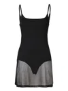 Jacquemus Black La Casa 'la Robe Maille Roupao' Minidress In Black