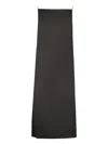 Jacquemus Spoglio High-neck Plunging-side Satin Dress In Black