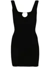 Jacquemus La Mini Robe Sierra Knitted Mini Dress In Black