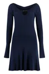 Jacquemus Pralu Knit Mini-dress In Blue