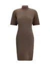 Jacquemus Robe Maille Castagna Dress In Brown