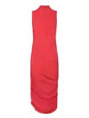 Jacquemus La Robe J Red Dress With J Application On The Back And Ruffle Details In Fabric Woman In Red