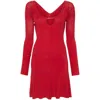 Jacquemus La Pralù Mini Dress In Red
