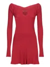 Jacquemus La Pralù Mini Dress In Red
