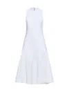 Jacquemus Knee Length Dress Flared Skirt In White