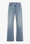 Jacquemus Denim Trousers Featuring Belt Loops In Black