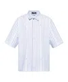 Jacquemus Drop Shoulder Striped Poplin Shirt In White