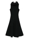 Jacquemus Black High-neck Dress In Multi
