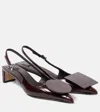 Jacquemus Duelo B Pumps With Circle And Square Patches In Brown