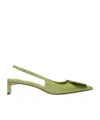 Jacquemus 40mm The Low Duelo Slingback Pumps In Green