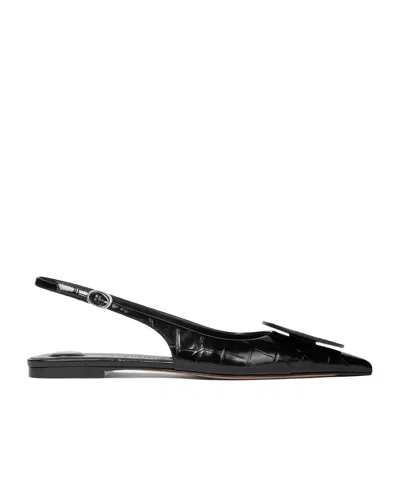 Jacquemus Duelo Leather Flat Pumps In Black