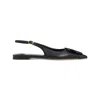 Jacquemus Duelo Slingback Leather Flats In Black