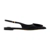 Jacquemus Les Duelo P Leather Slingback Flats In Black
