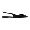 Jacquemus Les Duelo Plates Leather Slingback Flat In Black