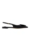 Jacquemus Les Duelo P Leather Slingback Flats In Black