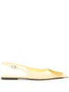 Jacquemus Neutral Les Slingbacks Duelo Leather Ballet Pumps In Yellow