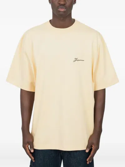 Jacquemus T-shirt Mit Hantel-print In Yellow