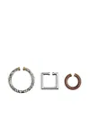 Jacquemus Set Of Three Les Bijoux Doreille Earcuffs In Silver