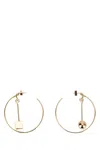 Jacquemus 'les Creoles Nodo' Gold Tone Dangle Earings In Gold