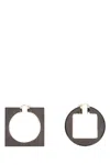 Jacquemus Geometric Gold-tone Hoop Earrings In Goldbrown