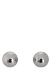 Jacquemus Spherical Earrings Polished Finish In Metallic