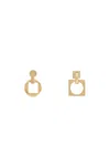 Jacquemus Orecchini 'les Pendantes Rond Carré' In Gold