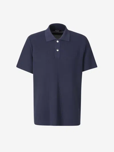 Jacquemus Elastic Knit Polo In Blue